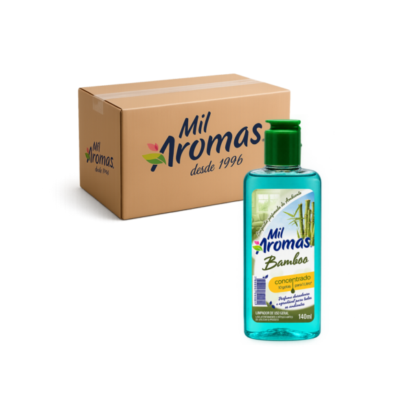 Limpador Perfumado Mil Aromas Bamboo - Concentrado 140ml Caixa com 24 uni