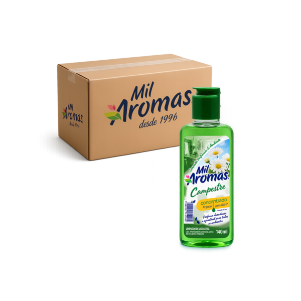 Limpador Perfumado Mil Aromas Campestre - Concentrado 140ml Caixa com 24 uni