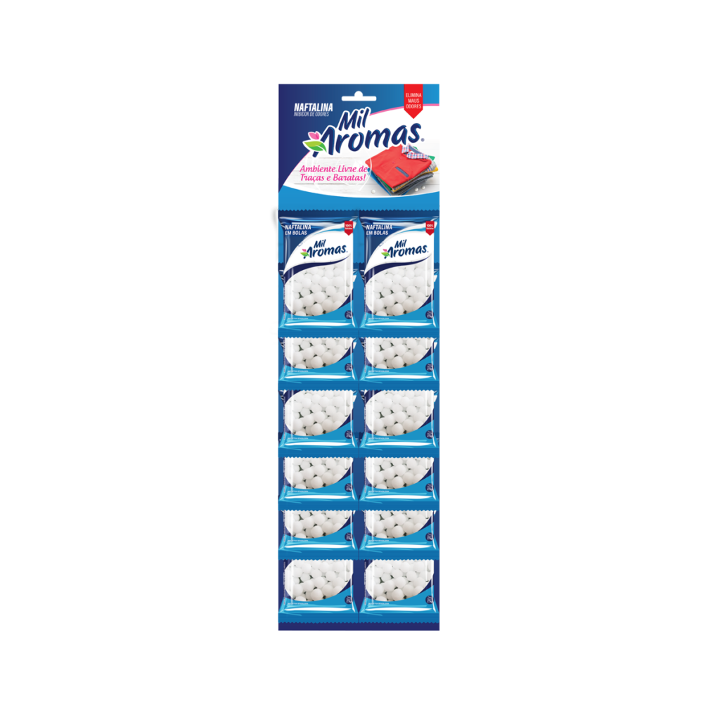 Naftalina Mil Aromas 25g Encartelada ( Cartela c/ 12un )