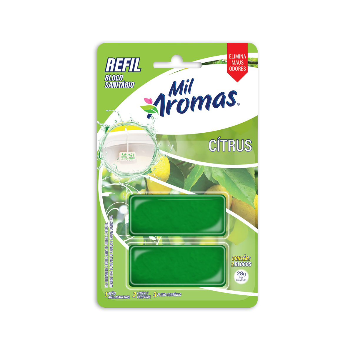 Bloco Sanitario Mil Aromas Refil 28g ( Blister ) Citrus