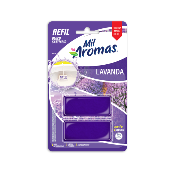 Bloco Sanitario Mil Aromas Refil 28g ( Blister ) Lavanda