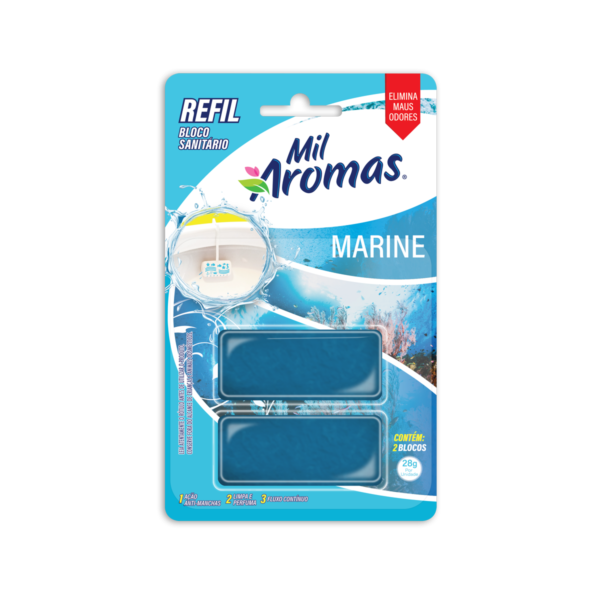 Bloco Sanitario Mil Aromas Refil 28g ( Blister ) Marine