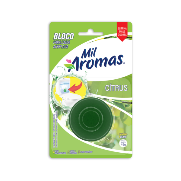 Bloco Sanitario Mil Aromas para Caixa Acoplado 45g Citrus