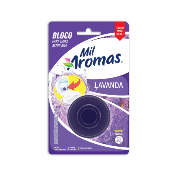 Bloco Sanitario Mil Aromas para Caixa Acoplado 45g Lavanda