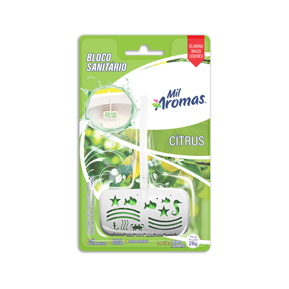 Bloco Sanitario Mil Aromas Aparelho 28g ( Blister ) Citrus