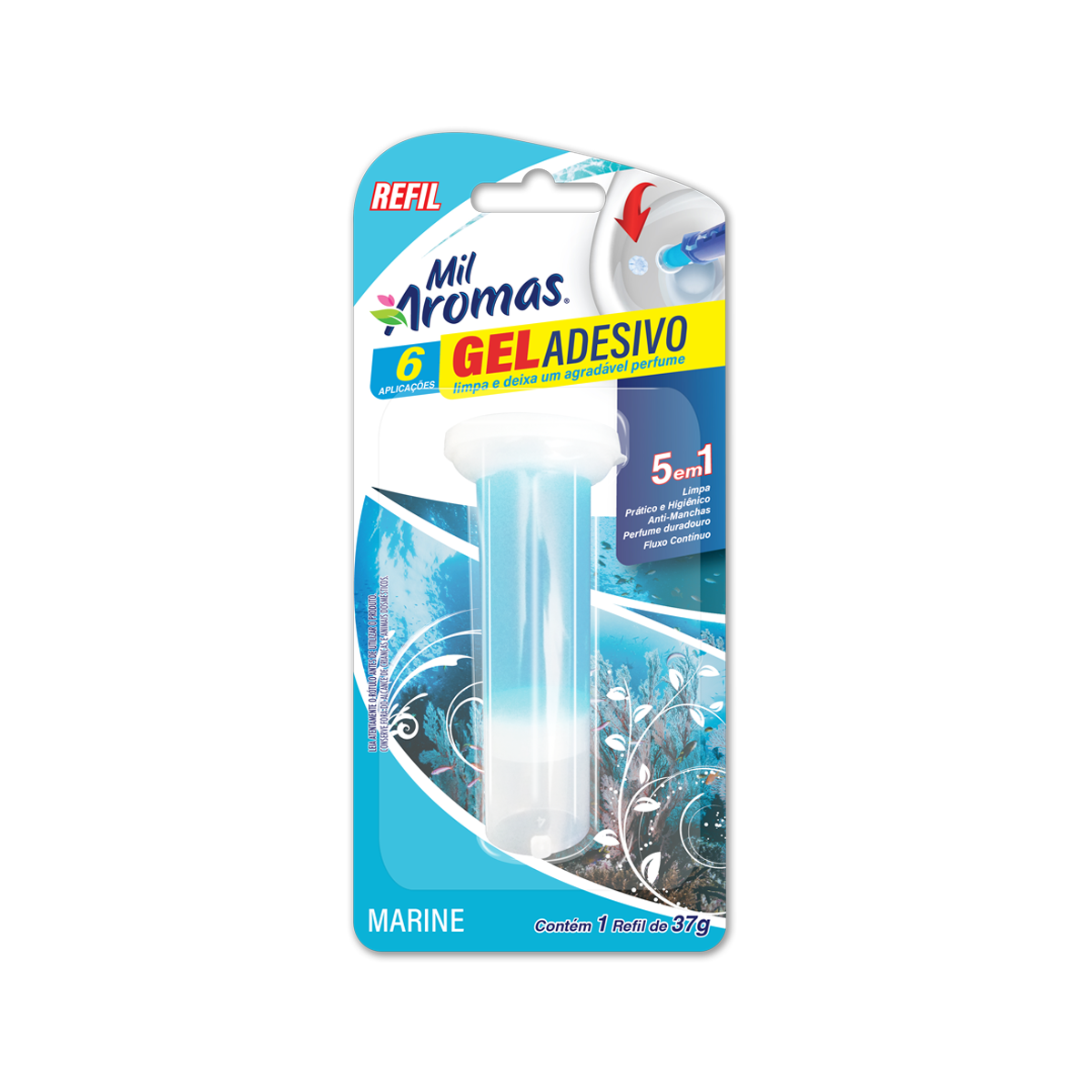 Gel Adesivo Mil Aromas 06 Aplicações Refil 37g Marine