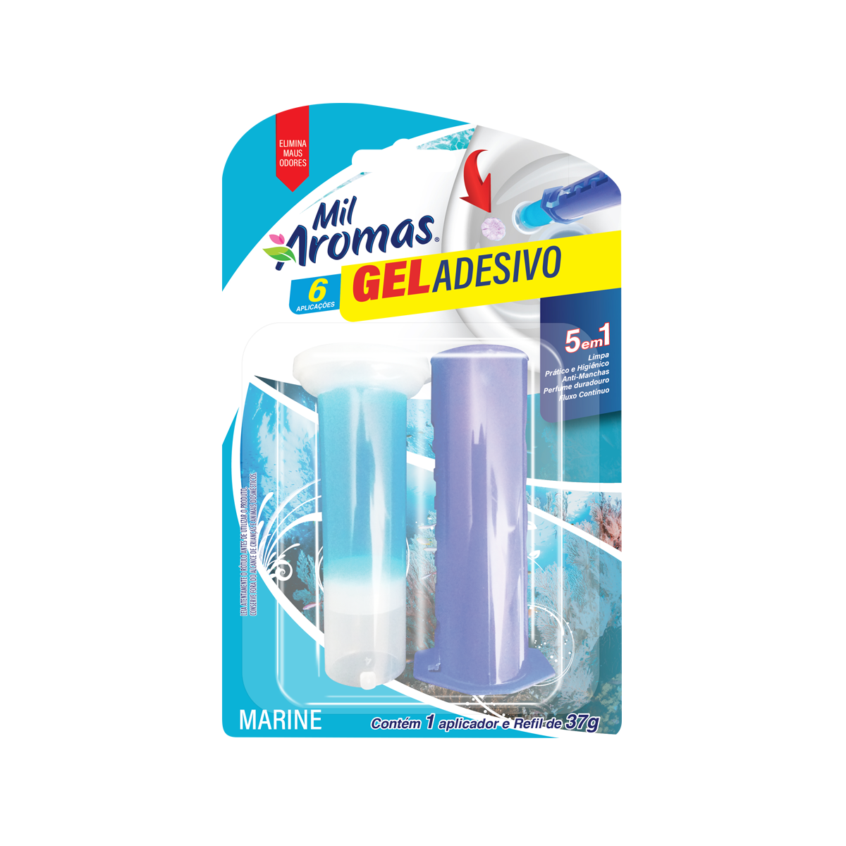 Gel Adesivo Mil Aromas 06 Aplicações Aparelho 37g Marine