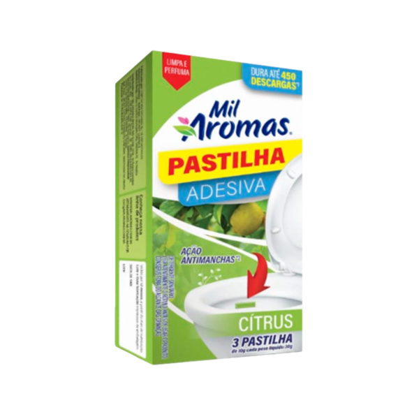 Pastilha Adesiva Mil Aromas ( Caixinha c/ 3 ) Citrus