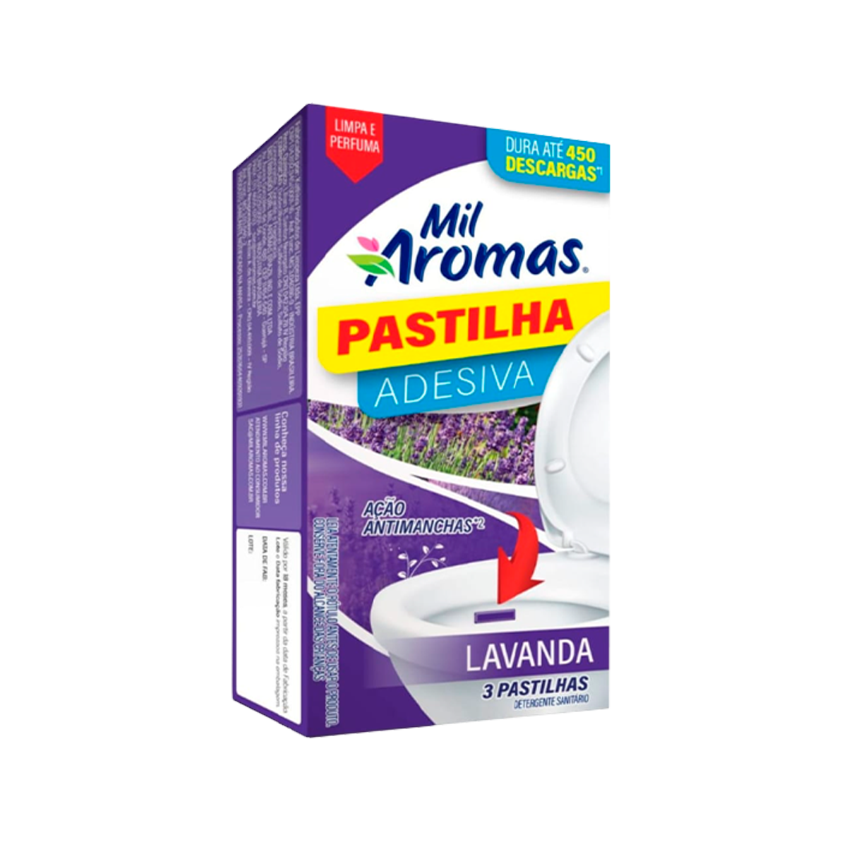 Pastilha Adesiva Mil Aromas ( Caixinha c/ 3 ) Lavanda