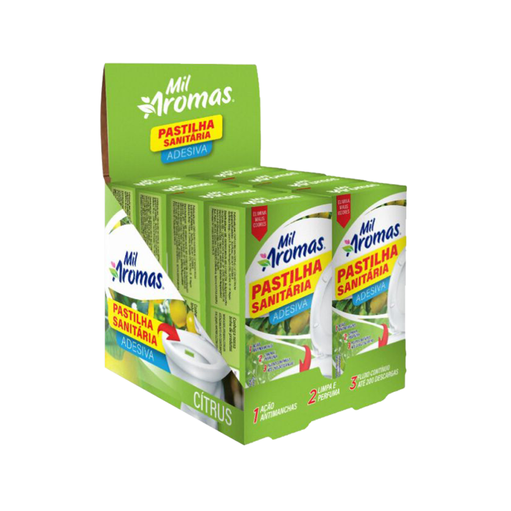 Pastilha Adesiva Mil Aromas Display - 1x8x3 Citrus