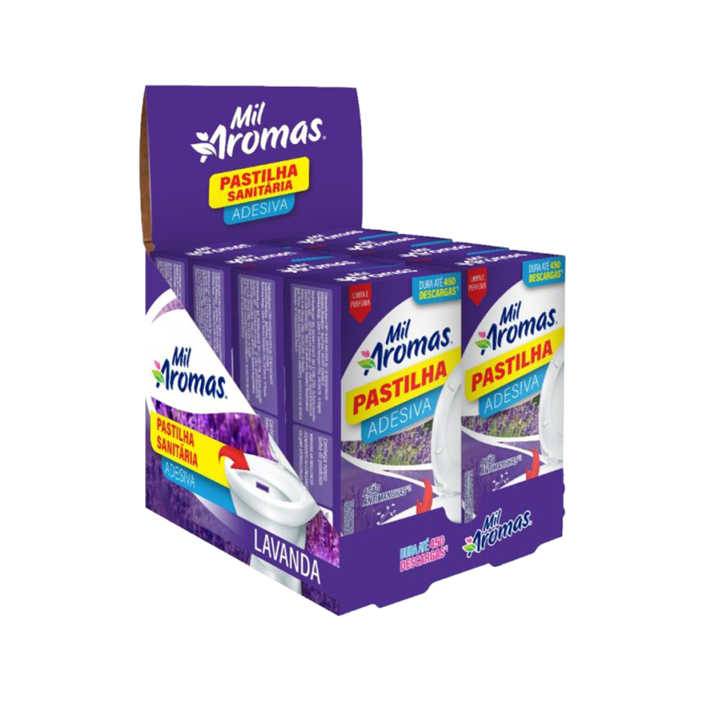 Pastilha Adesiva Mil Aromas Display - 1x8x3 Lavanda