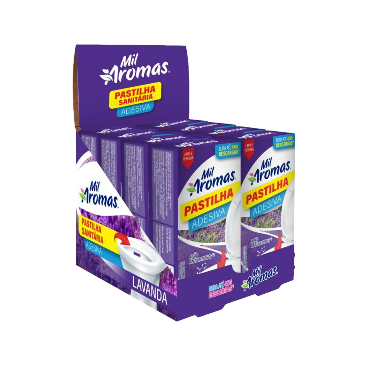 Pastilha Adesiva Mil Aromas Display – 1x8x3 Lavanda