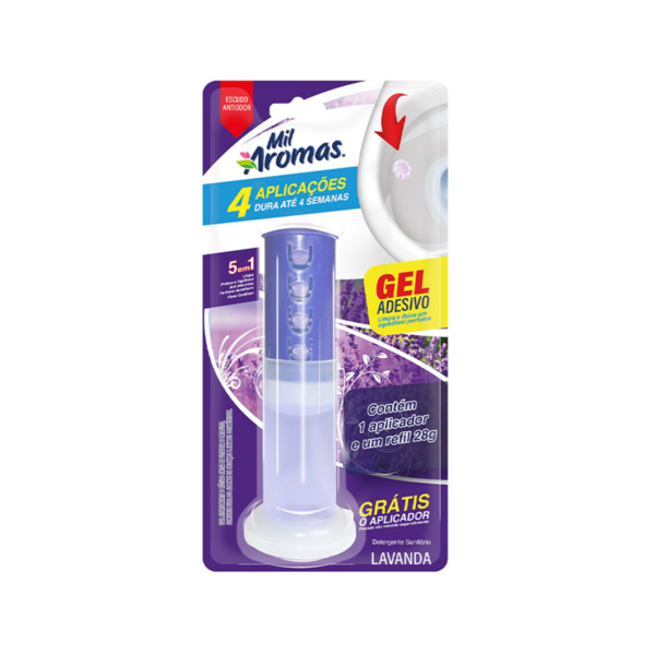 Gel Adesivo Mil Aromas 04 Aplicações Aparelho 28g Lavanda
