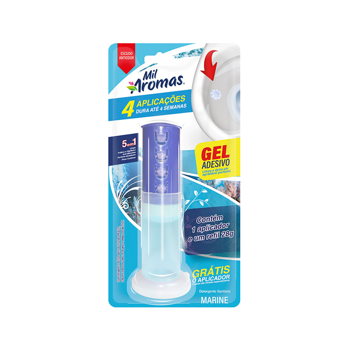 Gel Adesivo Mil Aromas 04 Aplicações Aparelho 28g Marine