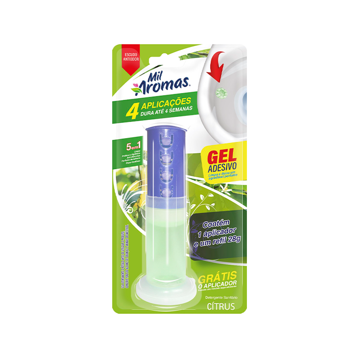 Gel Adesivo Mil Aromas 04 Aplicações Aparelho 28g Citrus