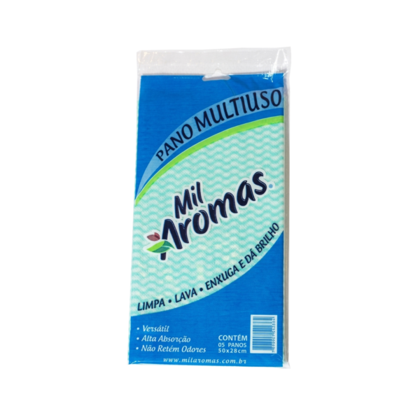 Pano Multiuso Mil Aromas 28x50cm Pacotes c/ 5un