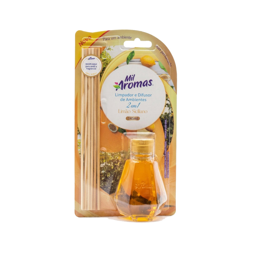 Limpador e Difusor Mil Aromas ( blister ) 145ml - Limão Siciliano