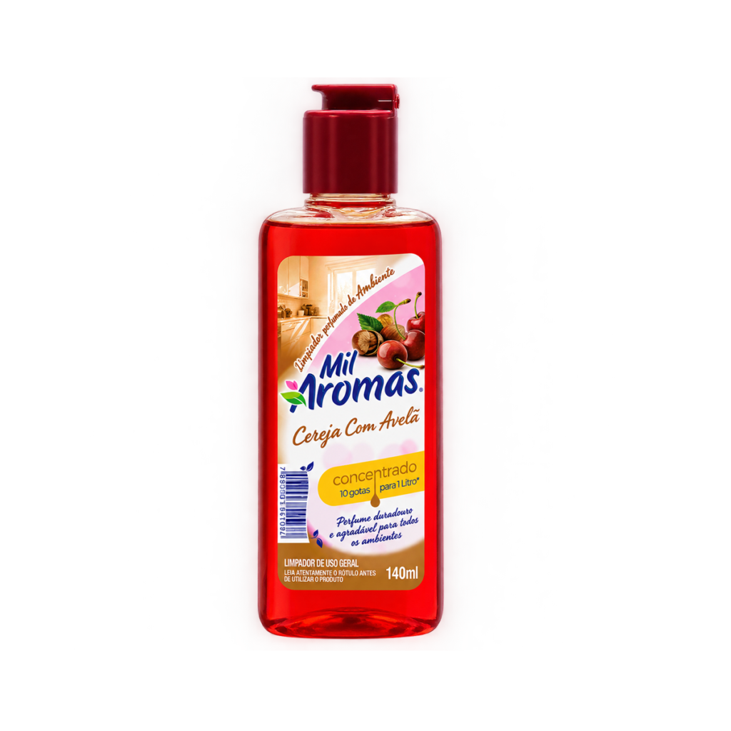 Limpador Perfumado Mil Aromas Cereja c/ Avelã 140ml - Concentrado