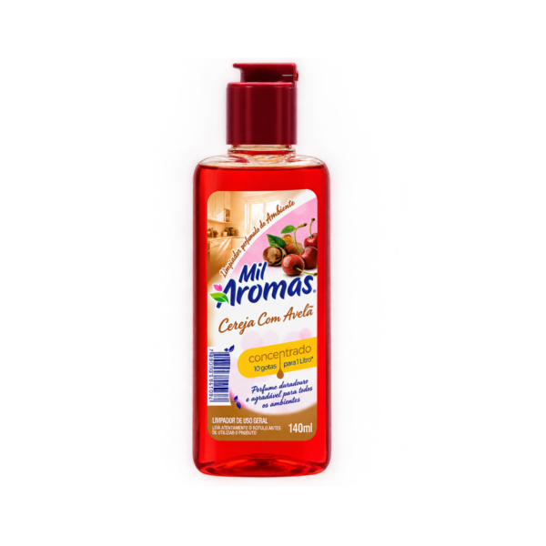 Limpador Perfumado Mil Aromas Cereja c/ Avelã 140ml - Concentrado