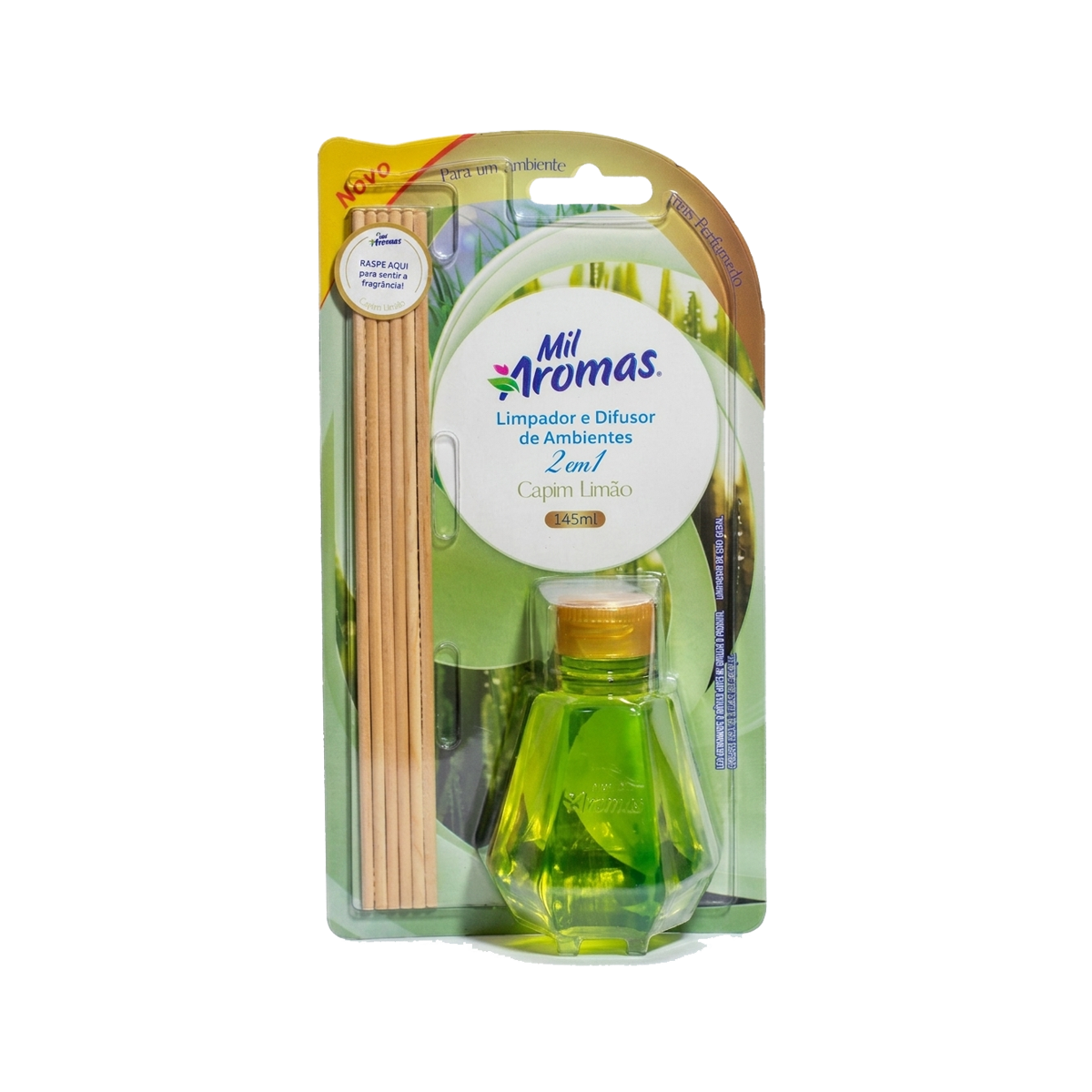 Limpador e Difusor Mil Aromas ( blister ) 145ml – Capim Limão