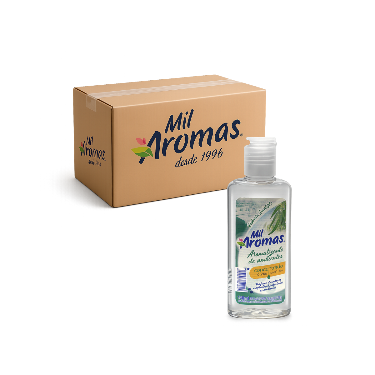 Limpador Perfumado Mil Aromas Eucalipto – Concentrado Cx 24x140ml