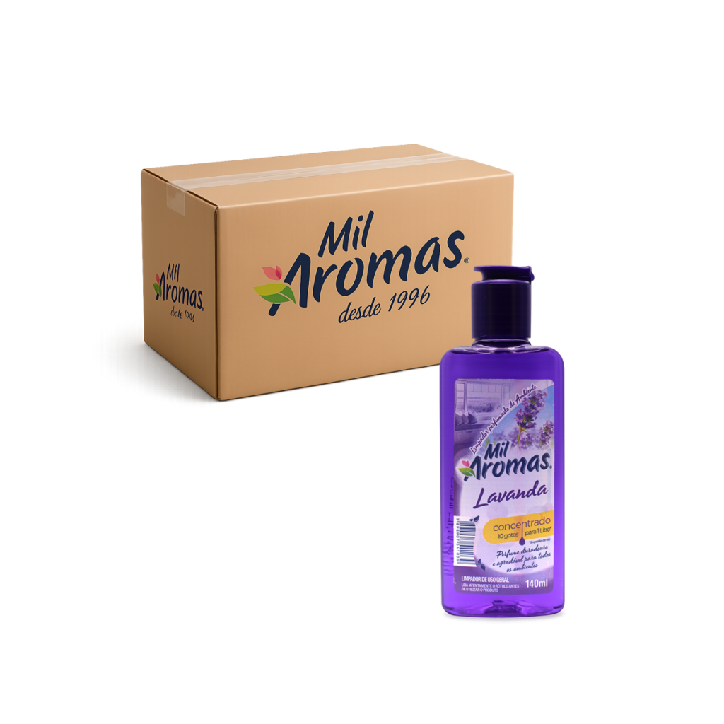 Limpador Perfumado Mil Aromas Lavanda - Concentrado Cx 24x140ml