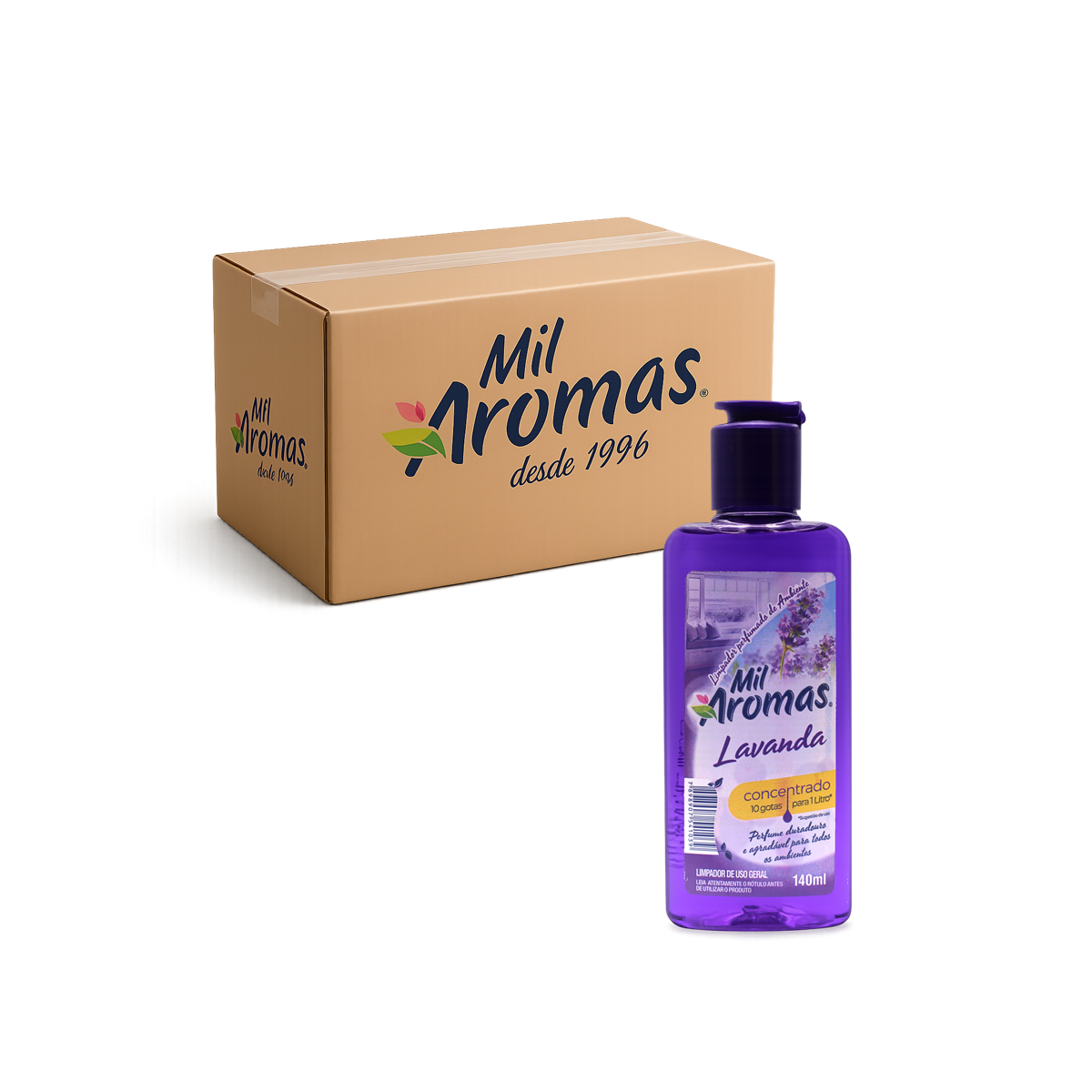 Limpador Perfumado Mil Aromas Lavanda – Concentrado Cx 24x140ml