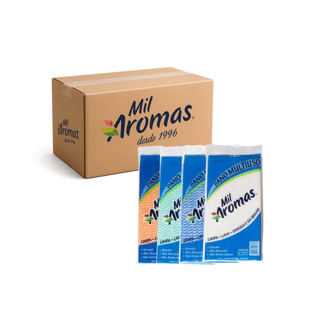 Pano Multi Uso Mil Aromas (Medida 28x50cm) Pcts Com 5 Unidades