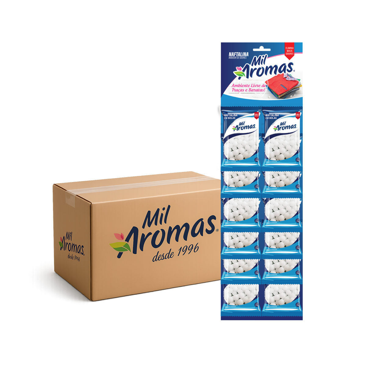 Naftalina Mil Aromas (Cartela) Cx 10x12x25g