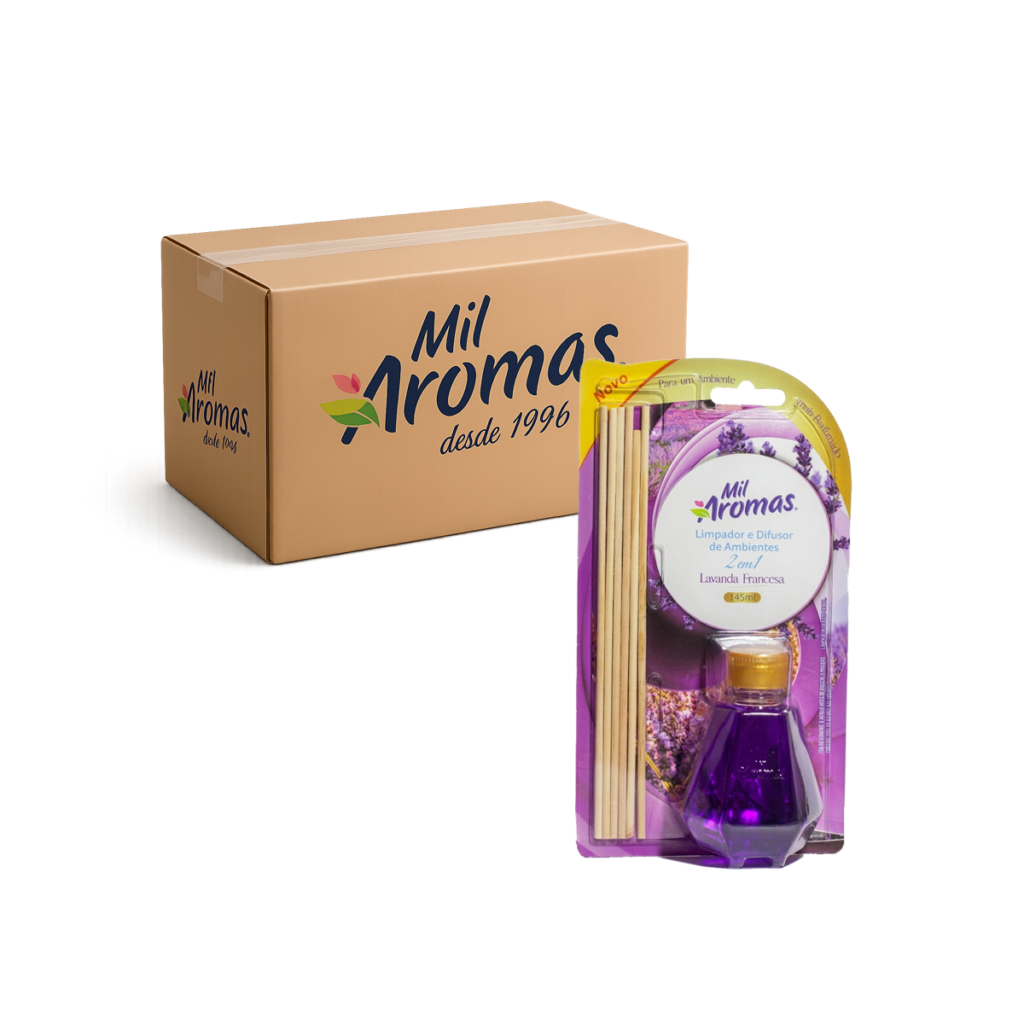 Limpador E Difusor De Ambientes Mil Aromas Lavanda Francesa Cx 12x145ml (Blister)