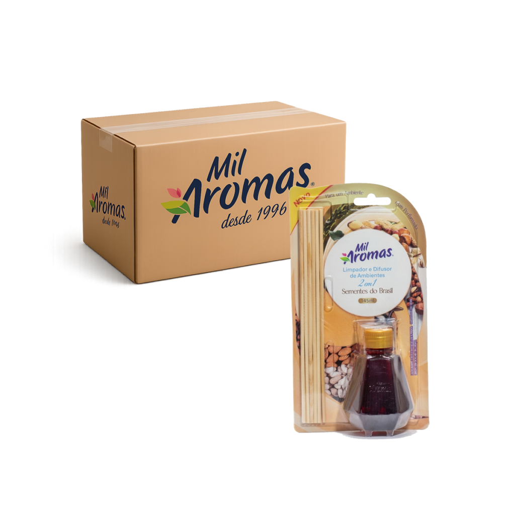 Limpador E Difusor De Ambientes Mil Aromas Sementes Do Brasil 12x145ml (Blister)