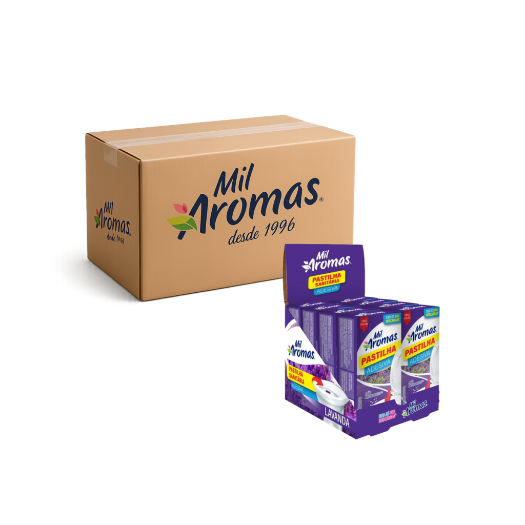 Display Pastilha Adesiva Mil Aromas Lavanda (Caixinha Com 3) Cx 3x8x3g