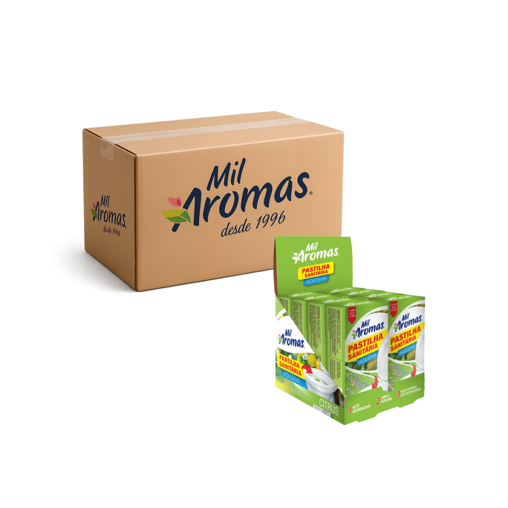 Display Pastilha Adesiva Mil Aromas Citrus (Caixinha Com 3) Cx 3x8x3g