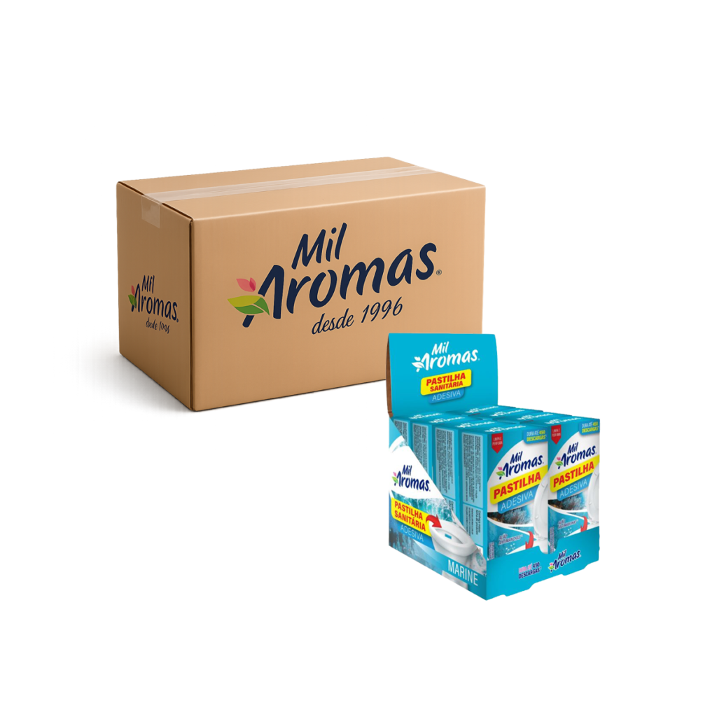 Display Pastilha Adesiva Mil Aromas Marine (Caixinha Com 3) Cx 3x8x3g