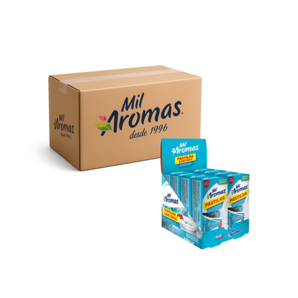 Display Pastilha Adesiva Mil Aromas Marine (Caixinha Com 3) Cx 3x8x3g