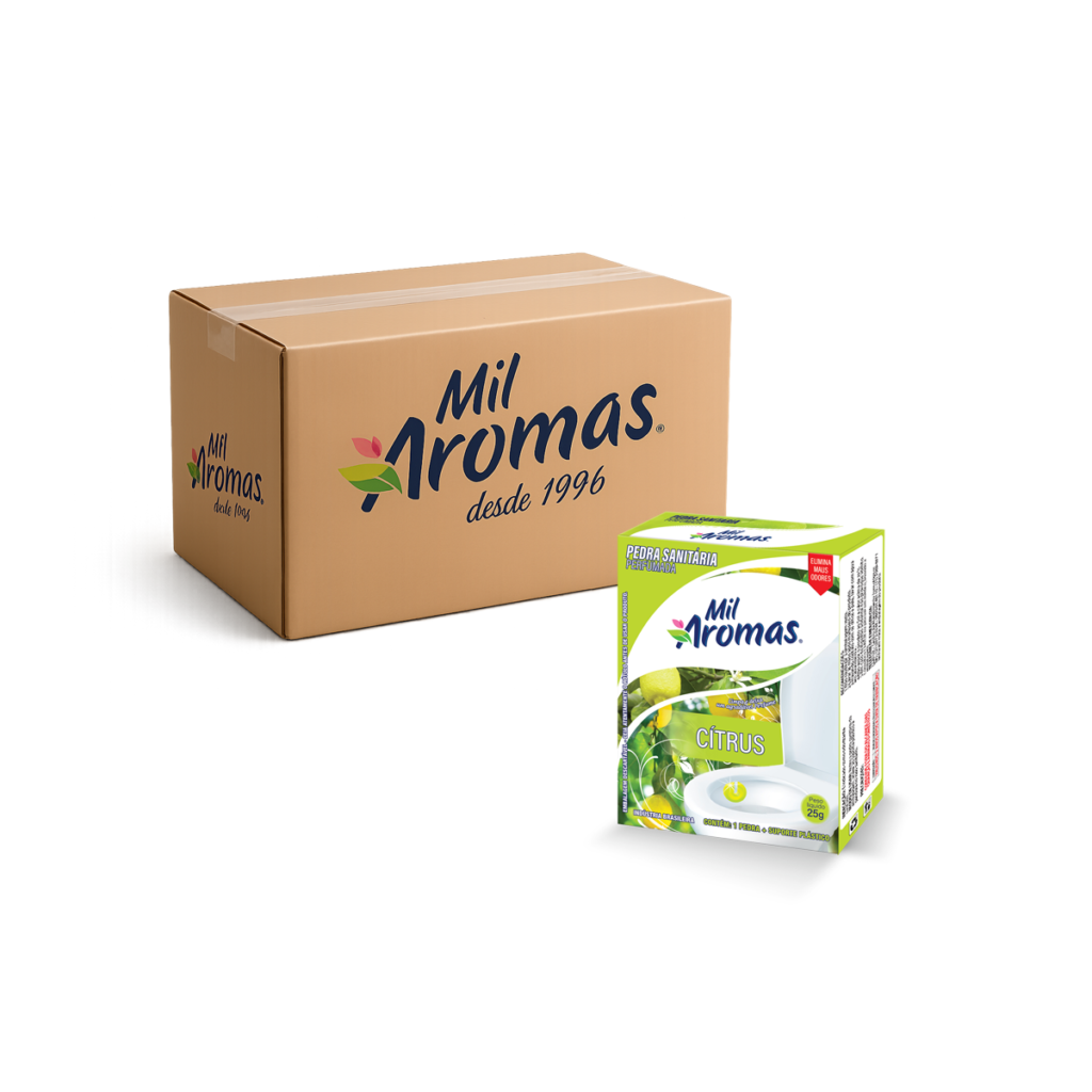 Pedra Sanitária Mil Aromas Citrus Em Caixinha 72x25g