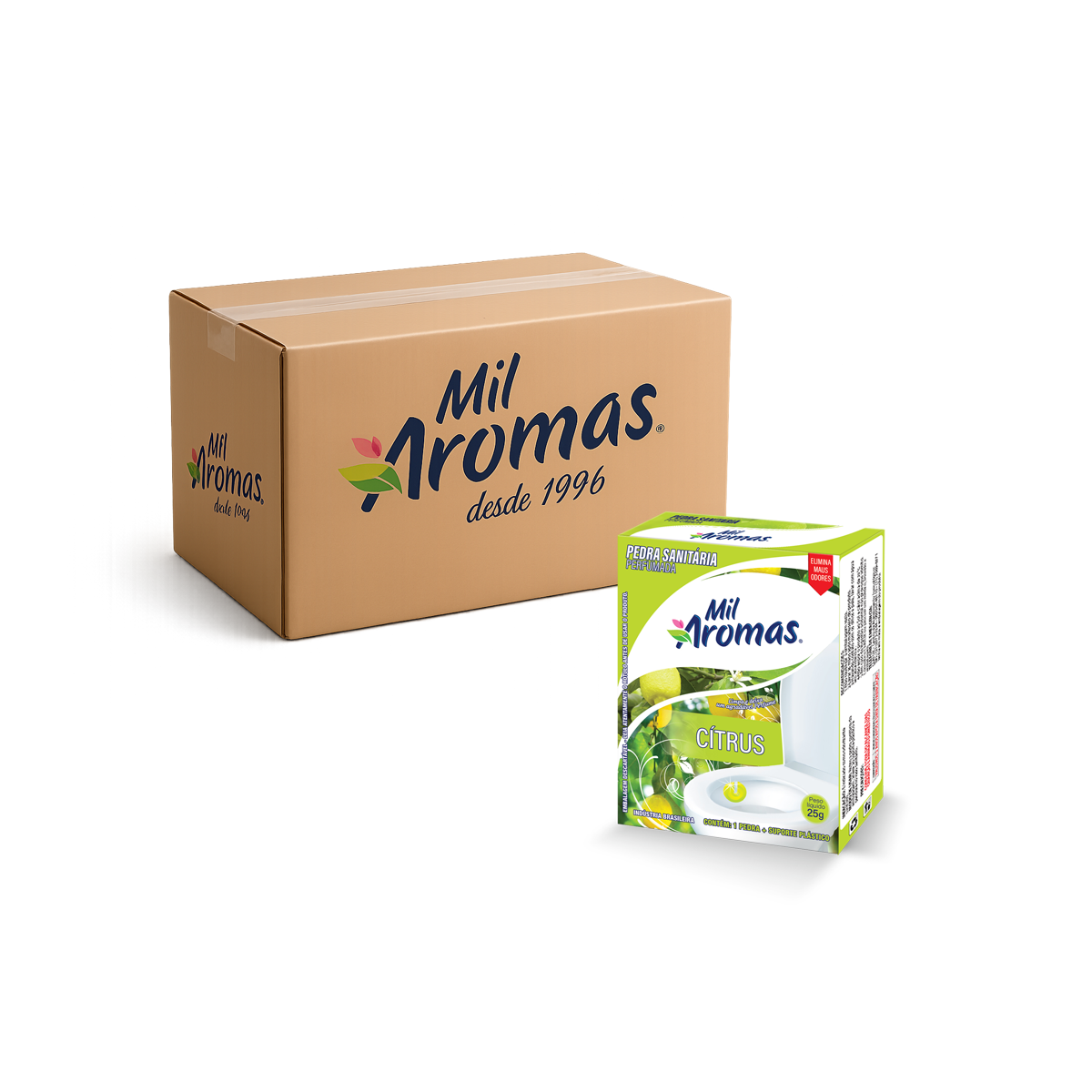 Pedra Sanitária Mil Aromas Citrus Em Caixinha 72x25g