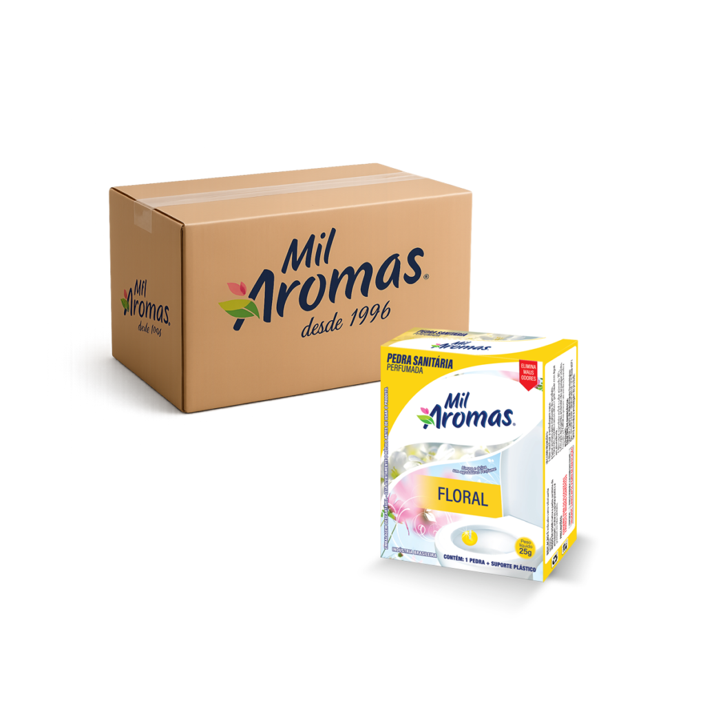 Pedra Sanitária Mil Aromas Floral Em Caixinha 72x25g