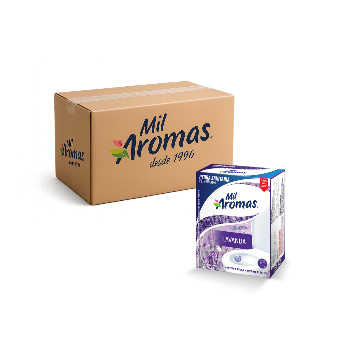 Pedra Sanitária Mil Aromas Lavanda Em Caixinha 72x25g