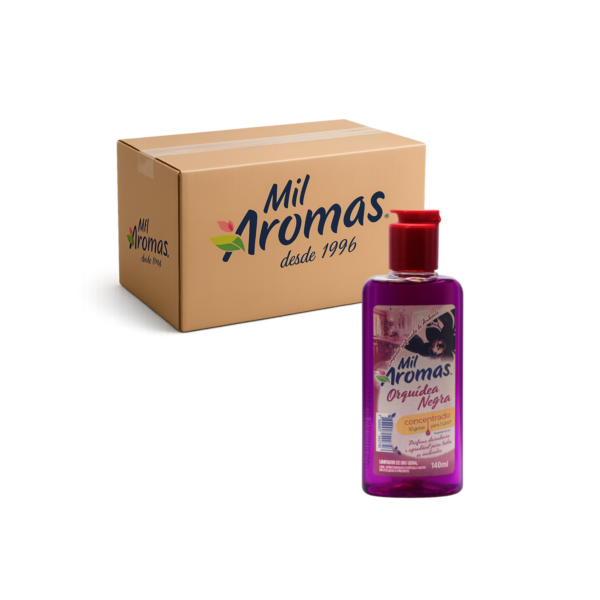 Limpador Perfumado Mil Aromas Orquidea Negra - Concentrado Cx 24x140ml