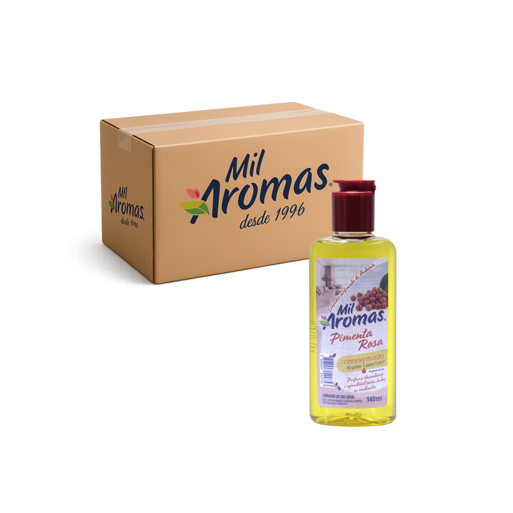 Limpador Perfumado Mil Aromas Pimenta Rosa - Concentrado Cx 24x140ml