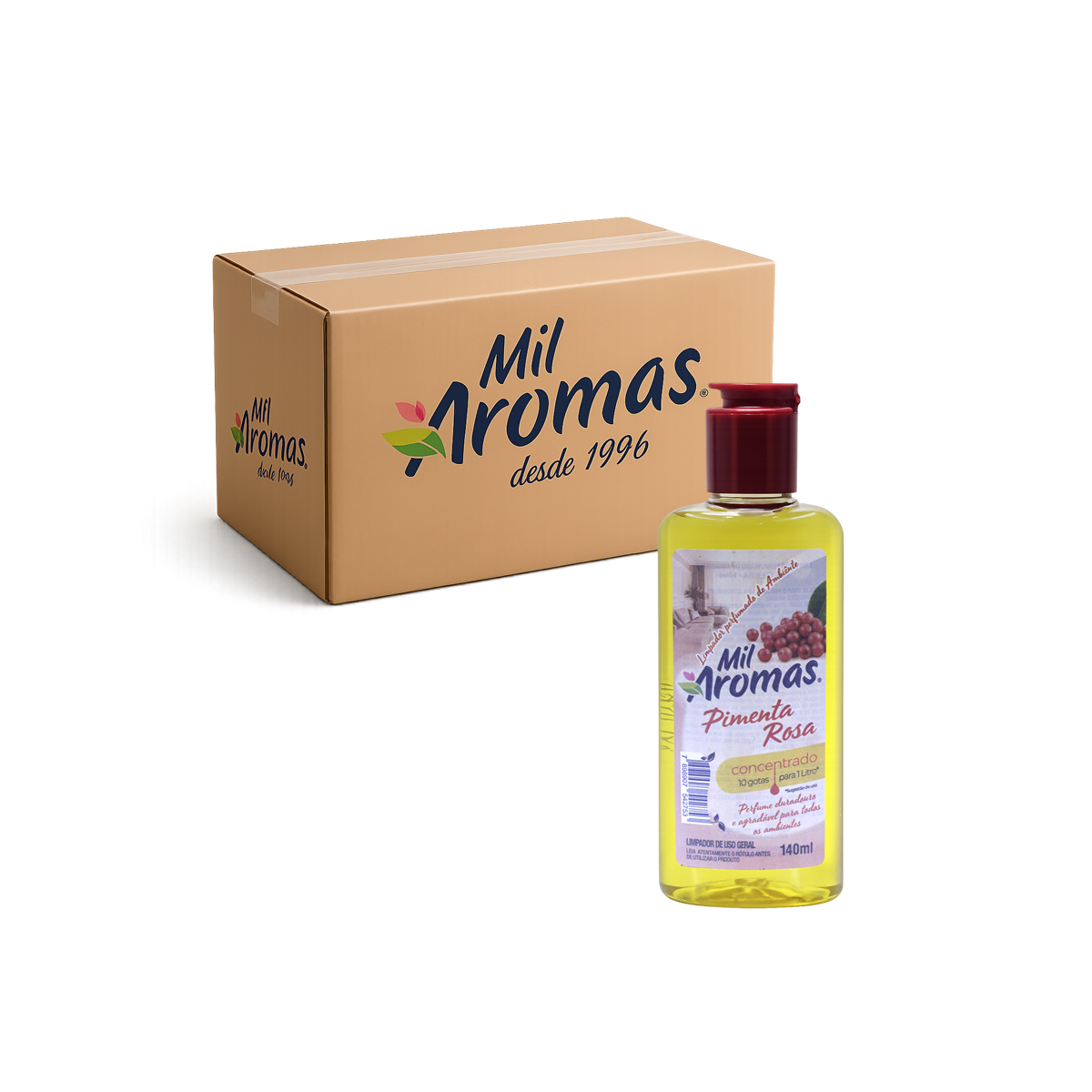 Limpador Perfumado Mil Aromas Pimenta Rosa – Concentrado Cx 24x140ml