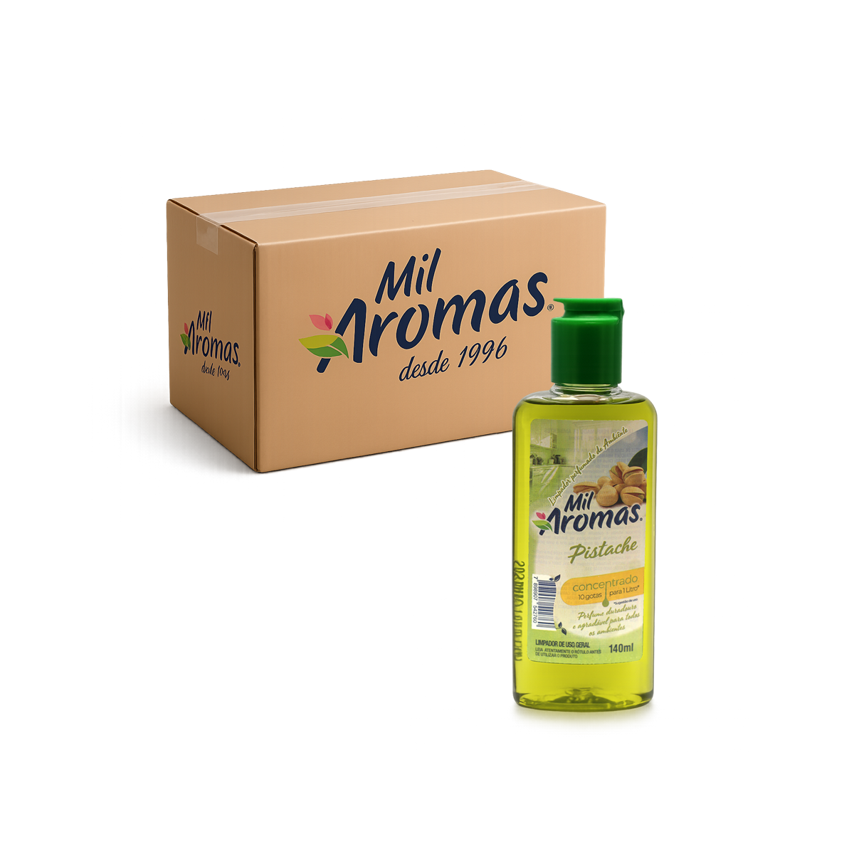 Limpador Perfumado Mil Aromas Pistache Concentrado Cx 24x140ml