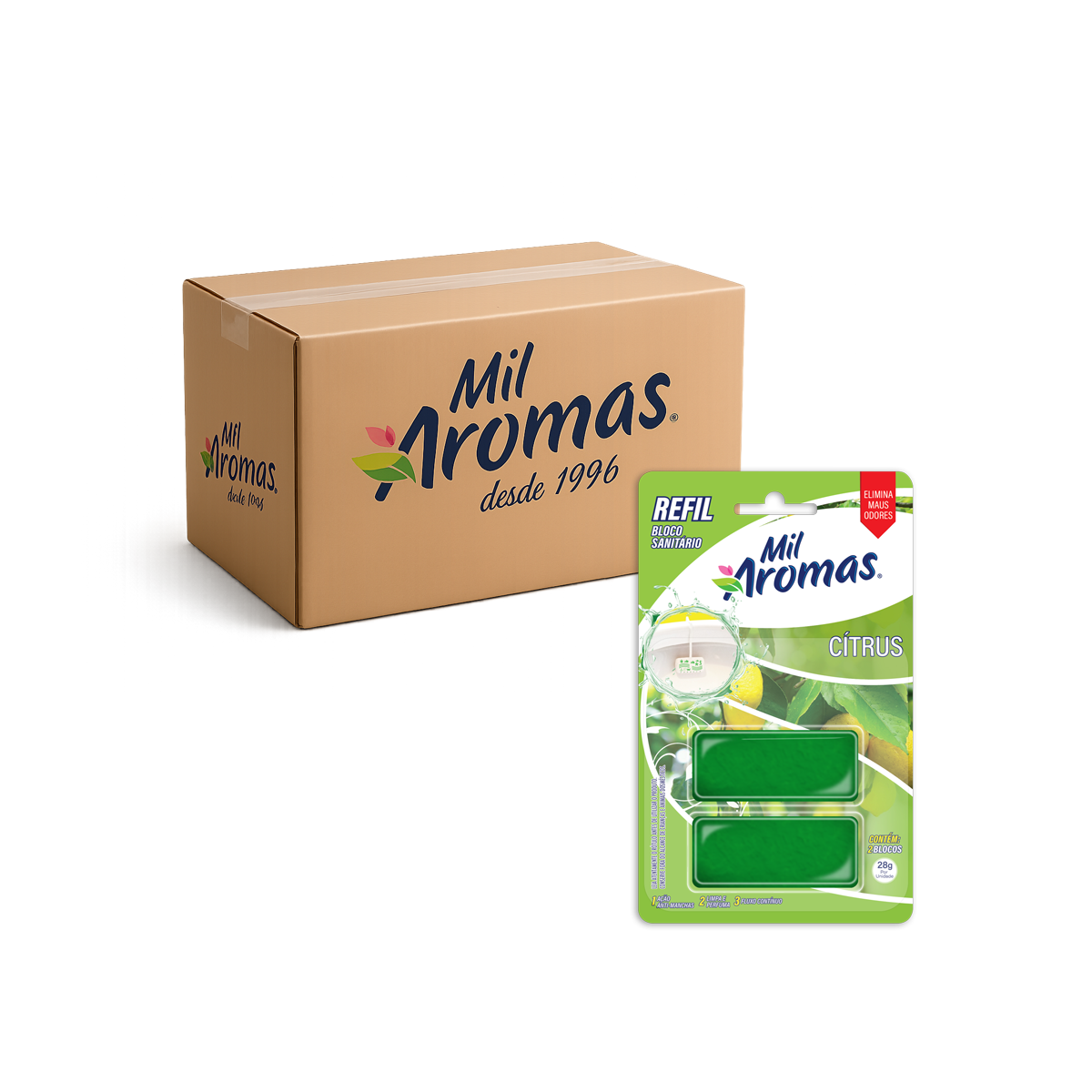 Bloco Sanitário Refil Mil Aromas Citrus Cx 24x56g (Blister)