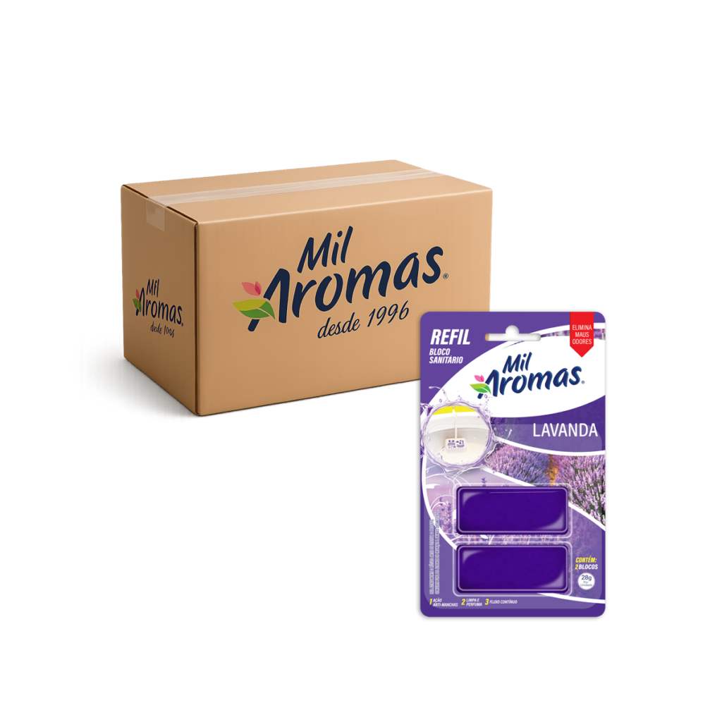 Bloco Sanitário Refil Mil Aromas Lavanda Cx 24x56g (Blister)