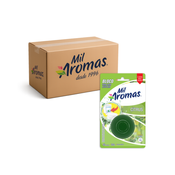 Bloco Sanitário Para Caixa Acoplada Mil Aromas Citrus Cx 24x45g (Blister)