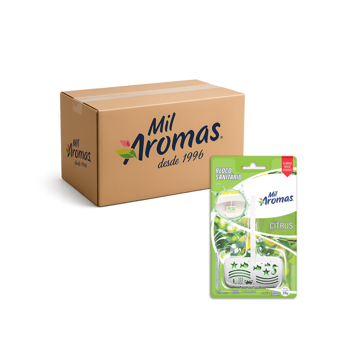 Bloco Sanitário Aparelho Mil Aromas Citrus Cx 24x28g (Blister)