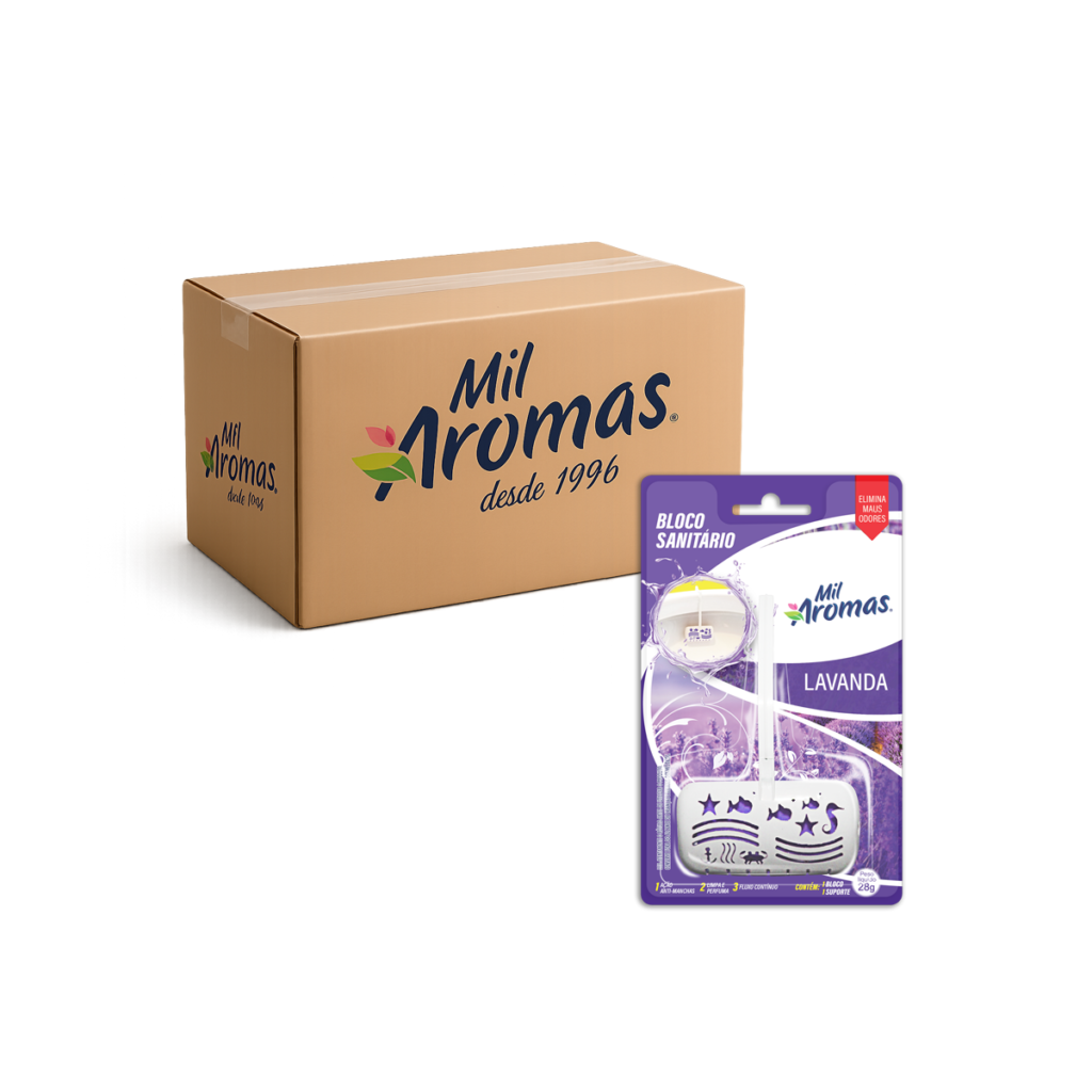 Bloco Sanitário Aparelho Mil Aromas Lavanda Cx 24x28g (Blister)