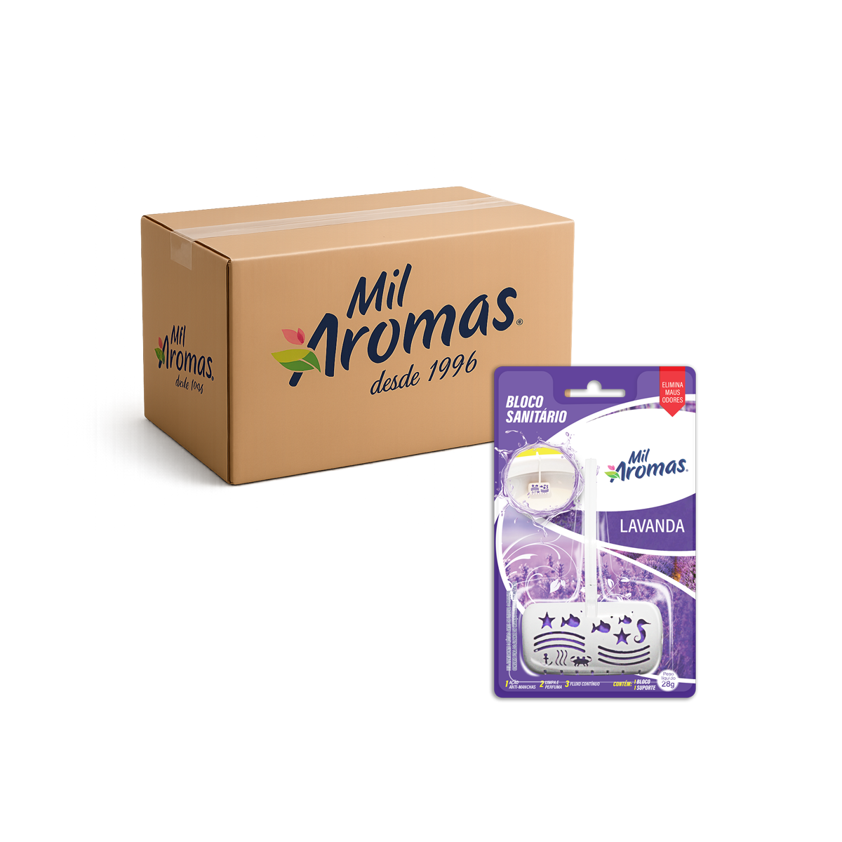 Bloco Sanitário Aparelho Mil Aromas Lavanda Cx 24x28g (Blister)