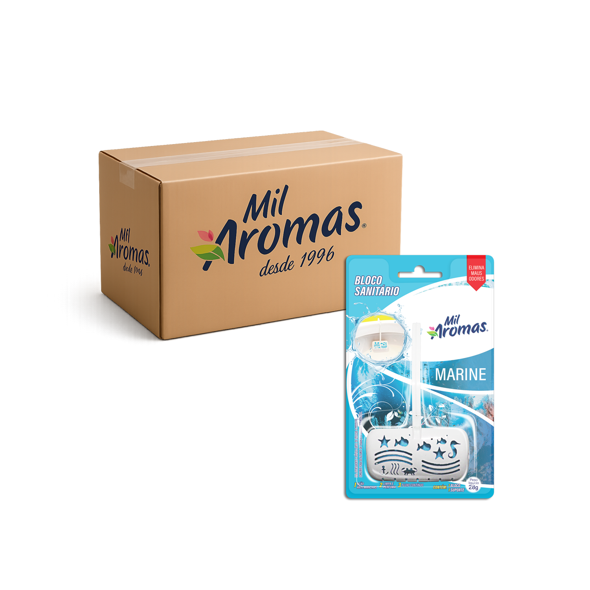 Bloco Sanitário Aparelho Mil Aromas Marine Cx 24x28g (Blister)